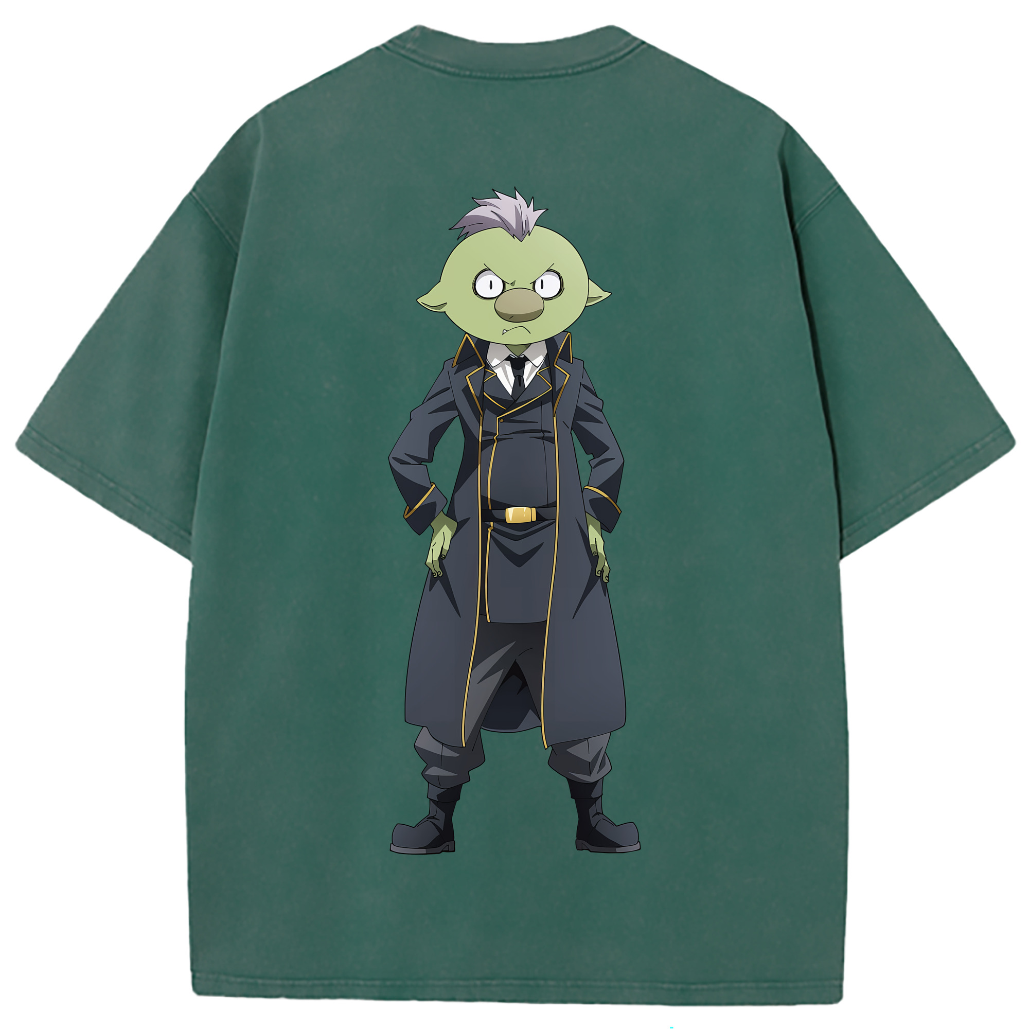 （画像用） 転スラ Regarding Reincarnated to Slime 綿100% ヴィンテージ風 半袖Tシャツ（背面プリント）